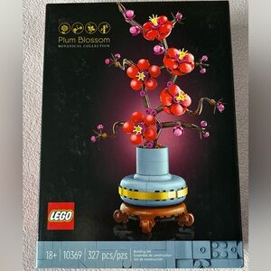 LEGO Red and Pink Plum Blossom in Light Blue Vase